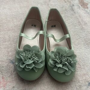H&M Mint Green Girls' Slip-On Ballet Flats
